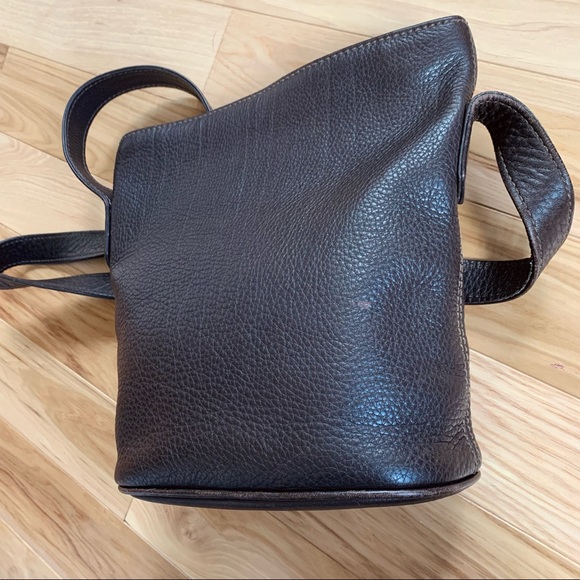 Vintage COACH Purse Long Crossbody Straps Dark Brown - Picture 5 of 13